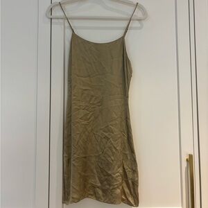Wilfred gold slip dress